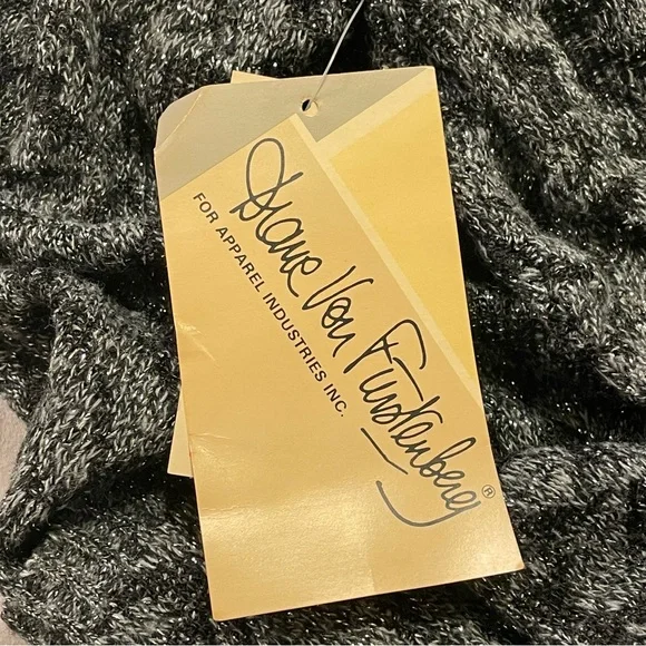 DIANE VON FURSTENBERG Vintage 80sTurtleneck Cardigan Sweater Set